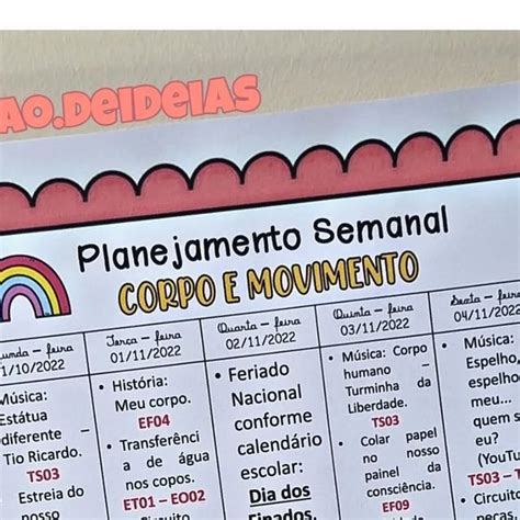 Balão de Ideias Professora Tamires on Instagram PLANEJAMENTO