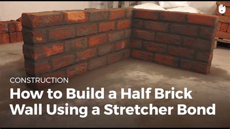 How To Build A Half Brick Wall Using A Stretcher Bond Masonry Youtube