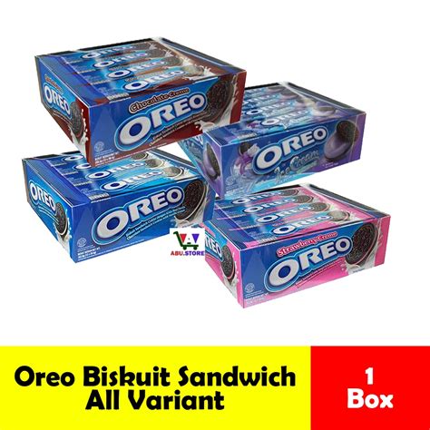 Jual Oreo Biskuit Sandwich Kemasan Box Isi 12pcs Rasa Chocolate Ice