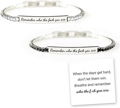 Amazon Remember Who The Fuck You Are Crystal Bracelet Remember