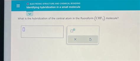 Solved What is the hybridization of the central atom in the | Chegg.com