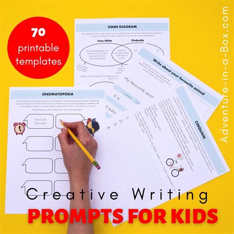 70 Printable Writing Prompts For Kids Adventure In A Box