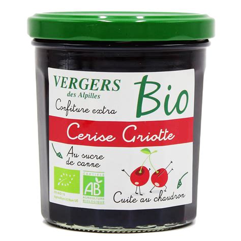 Cerise Griotte Confiture Bio Extra 370g Confit De Provence