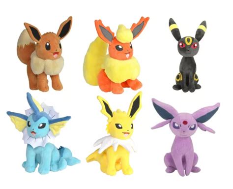 Pokemon Figurine En Peluche 20cm Animaux Tissu Evoli Blitza Flamara