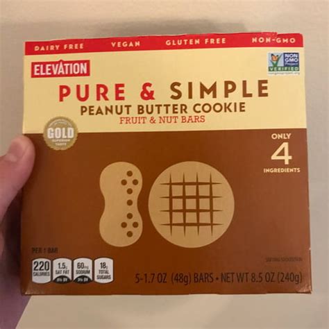 Elevation Pure Simple Peanut Butter Cookie Bars Reviews Abillion