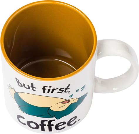 Silver Buffalo Pokemon Snorlax But First Coffee Taza De Cer Mica De