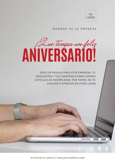 Crea Una Tarjeta De Aniversario De Trabajo Con Plantillas Gratis