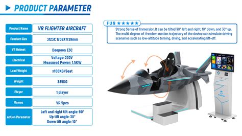 9D Virtual Reality Games Simulator VR Fighter Aircraft Simulator