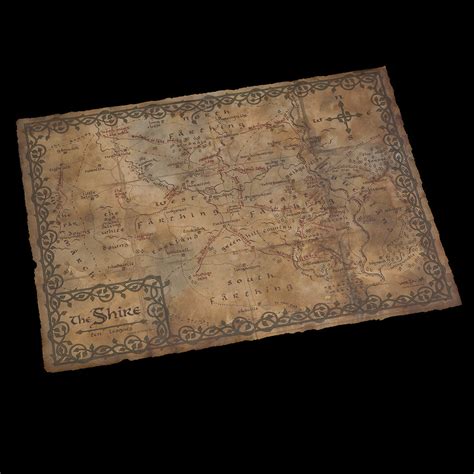 weta collectables map   shire art print