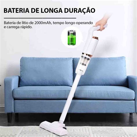 Aspirador Vertical Sem Fio Potente - Aspirador de Po Vertical 3 em 1 Sem Fio Potente 120W Forte Sucçao ...