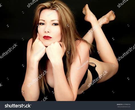 Sexy Sensual Pin Model Black Lingerie Stock Photo 207888550 Shutterstock