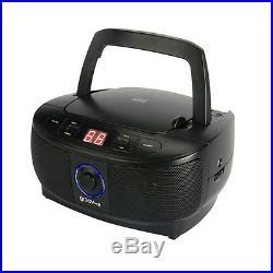 Groov E Gvps Bk Mini Boombox Portable Retro Cd Player With Radio In