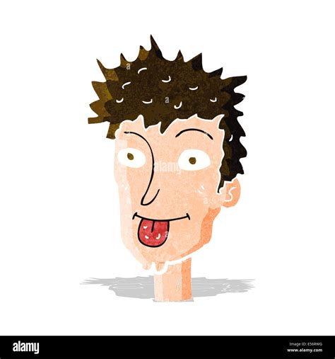 Cartoon Man Sticking Out Tongue Stock Vector Image Art Alamy