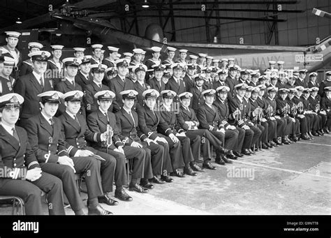 Officers And Men Of Number 825 Squadron At The Royal Naval Air Station