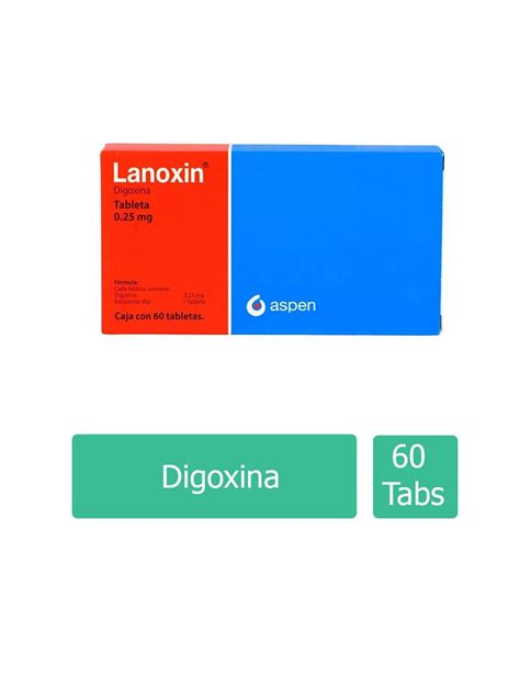 Precio Lanoxin 0 25 Mg 60 Tabletas Farmalisto MX