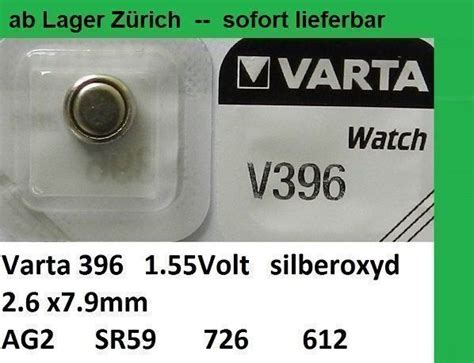 Knopfzellen Varta 396 1 55V Silberoxyd Kaufen Auf Ricardo