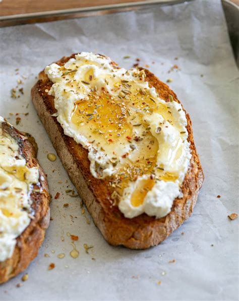 Spiced Ricotta Honey Toast Sweet Savory And A Touch Of Spice