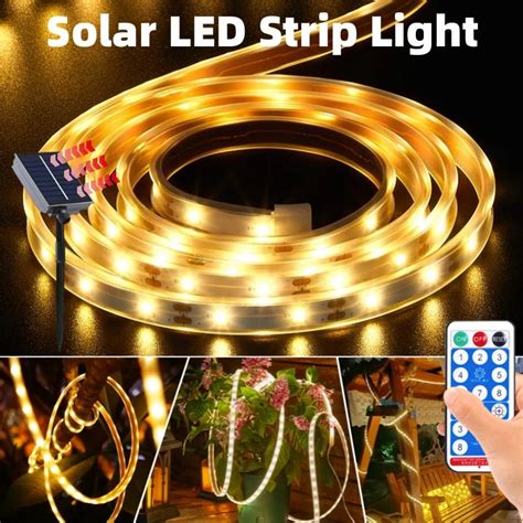 Solar Led Stripes Outdoor Remote Control Waterproof Led Strip Outdoor