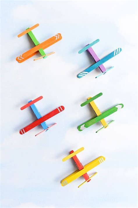 Clothespin Airplanes Popsicle Stick Crafts For Kids Popsicle Crafts