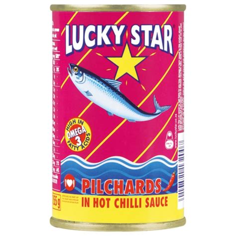 Lucky Star Pilchards In Hot Chilli Sauce 155gr Superb Hyper