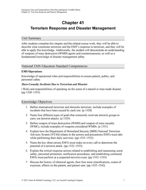 Lout Ch Chapter Terrorism Response And Disaster