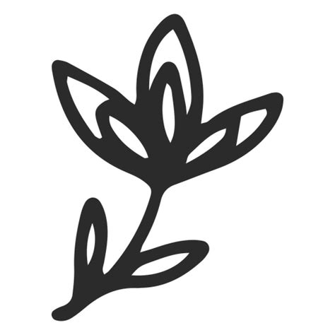 Diseño Png Y Svg De Diseño Floral En Blanco Y Negro Para Camisetas