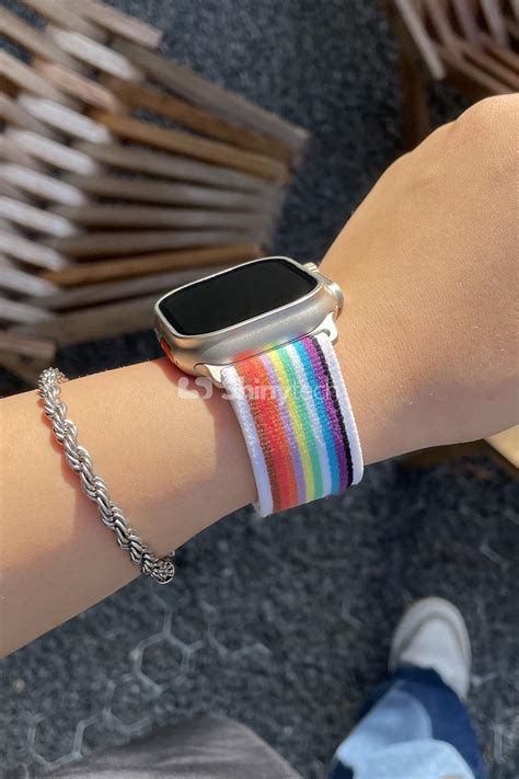 Pride Rainbow Apple Watch Uyumlu Trail Loop Kordon Modelleri ShinyTech