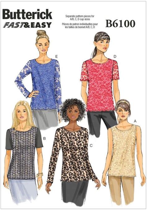 Image Result For Butterick 6100 Butterick Sewing Patterns Womens Knit Tops Top Sewing Pattern