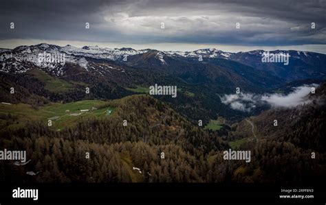 Drone Photography Of Val Camonica Lombardy Italy Dji Mini Stock