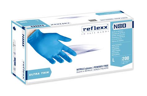 Powder Free Nitrile Gloves Reflexx N80B 200pcs Gr 3 2 M Reflexx