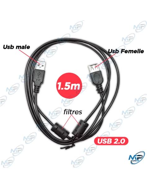 Rallonge Usb Male Femelle 1 5m