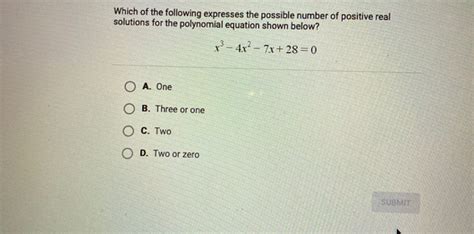 Solved Which Of The Following Expresses The Possible Number