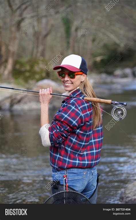 Woman Fly Fishing Image And Photo Free Trial Bigstock