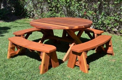 Round Outdoor Picnic Table 17 Picnic Table Outdoor Wood Table Round Picnic Table