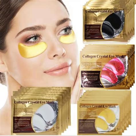 10pcs Crystal Collagen Gold Powder Eye Mask Anti Aging Dark Circles