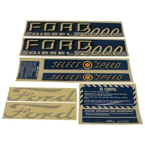 1115 1535 Fordnew Holland Decal Set 1962 1964 2000 Diesel Select O