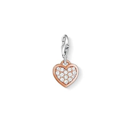 Thomas Sabo Rose Gold Cubic Zirconia Heart Charm Jewellery From Faith