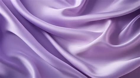 Exquisite Lilac Satin Silk Fabric With Elegant Wavy Pattern And