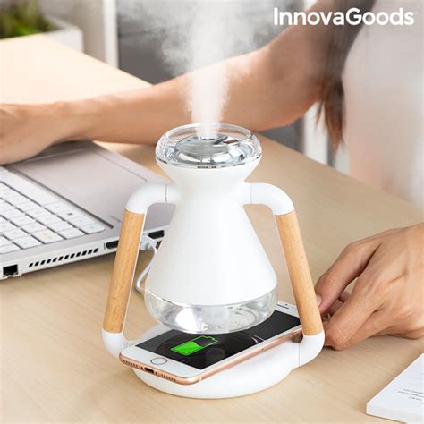 Humidificador Difusor De Aromas E Carregador Sem Fios 3 Em 1 VEJA O