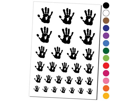 Hand Print Temporary Tattoo Water Resistant Fake Body Art Set Collecti Sniggle Sloth