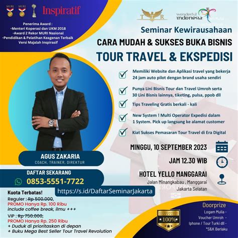 Cara Buka Usaha Tour And Travel Rakhmat Junaidi Spiritual Motivator