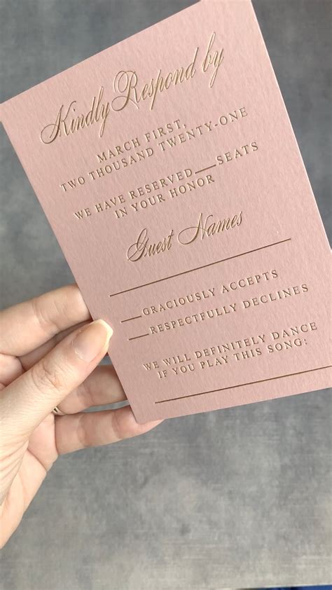 Pink Dusty Rose Wedding Invitation Suite Printed Dusty Rose Wedding Invitations Blush Wedding