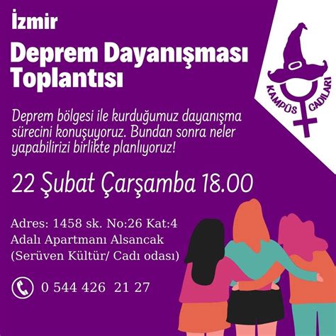 Kampüs Cadıları on Twitter İzmir Deprem dayanışması toplantısında