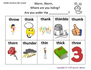 Articulation Game for Voiceless and Voiced /th/ sounds by Speech Cabinet