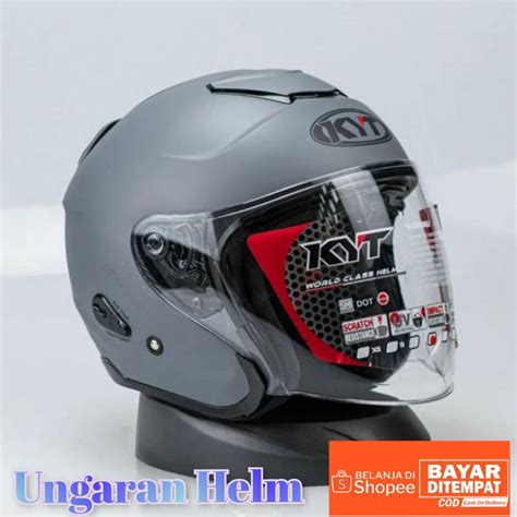 Jual KYT KYOTO R SOLID MATT GORILLA GREY Shopee Indonesia