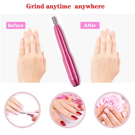 Trendy Portable Beauty Personal Salon Care Nail File Pen Handpiece Home