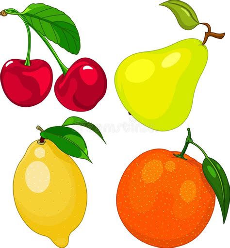 Fruto Fresco Do Lim O Amarelo O Desenho Verde Dos Desenhos Animados