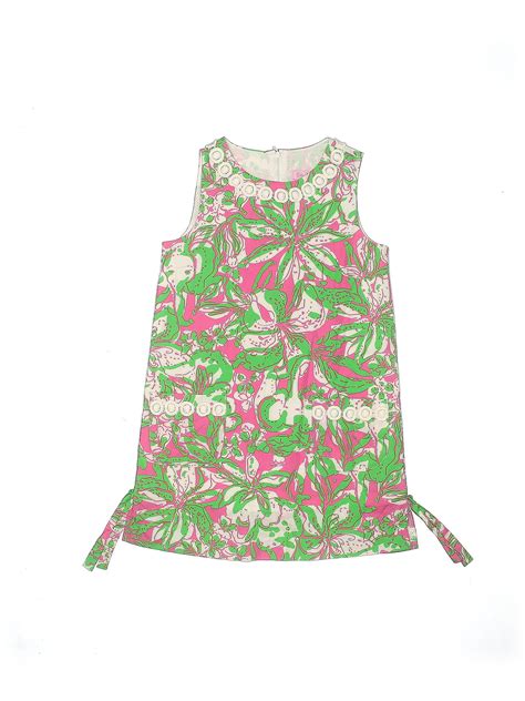 Lilly Pulitzer 100 Cotton Floral Green Dress Size 8 59 Off Thredup