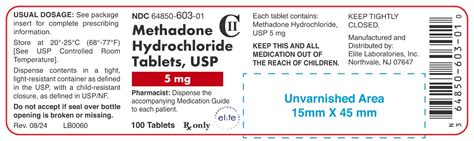 Dailymed Methadone Hydrochloride Tablet