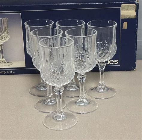 Lead Crystal Cordial Glasses Cristal D Arques Longchamp Aperitif Or